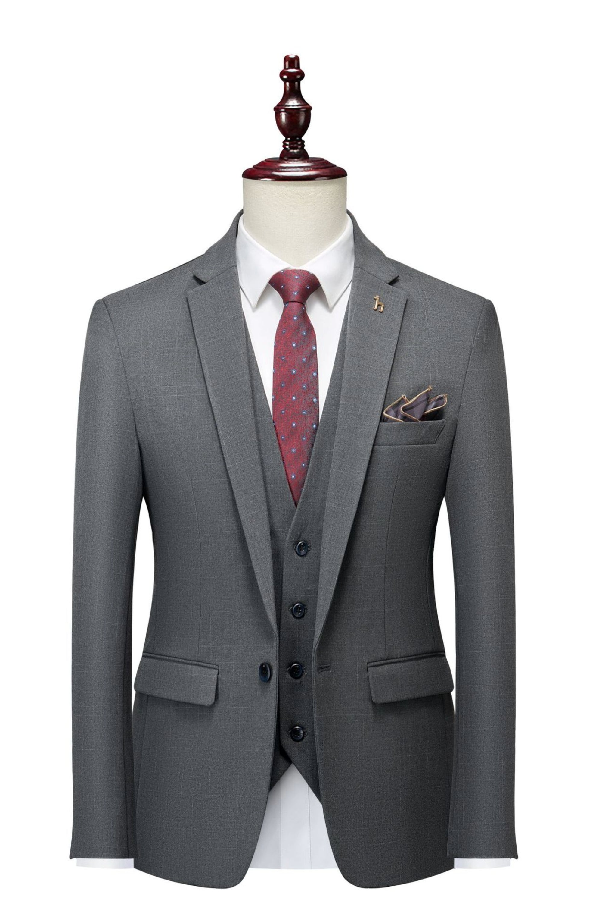 Costume Regular Fit Gris