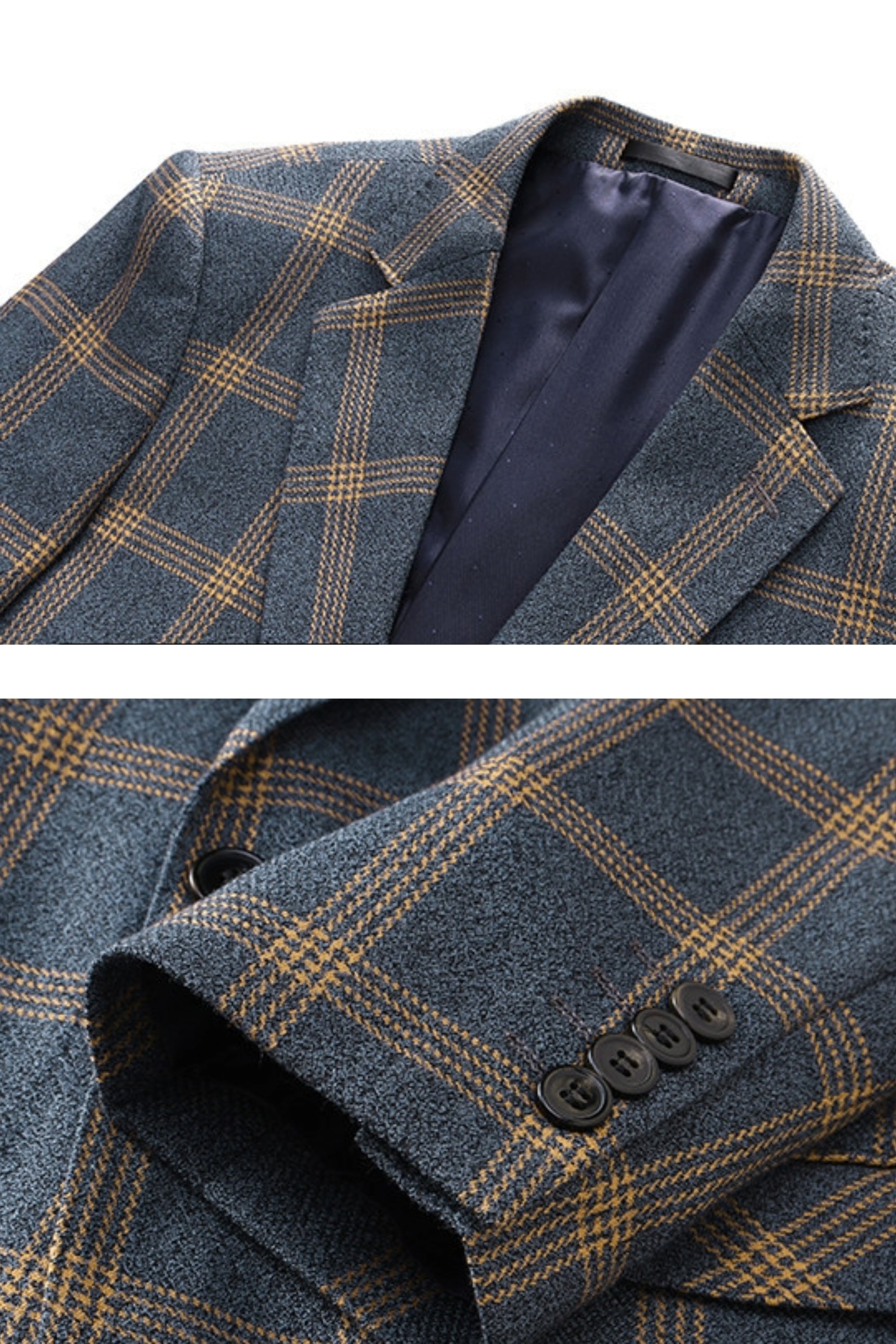 Blue Prince of Wales Three Piece Suit