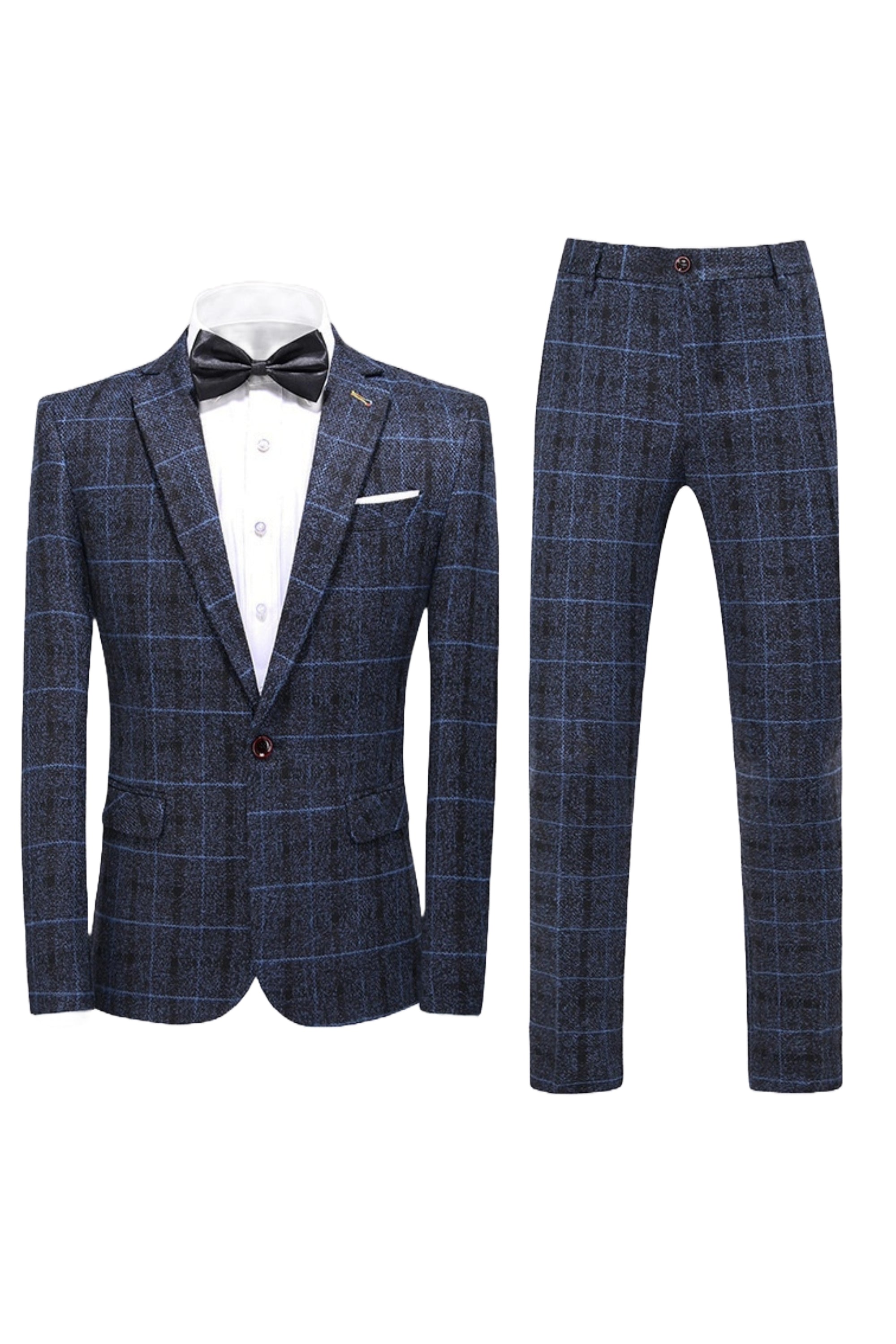 Three Piece Checked Tweed Suit