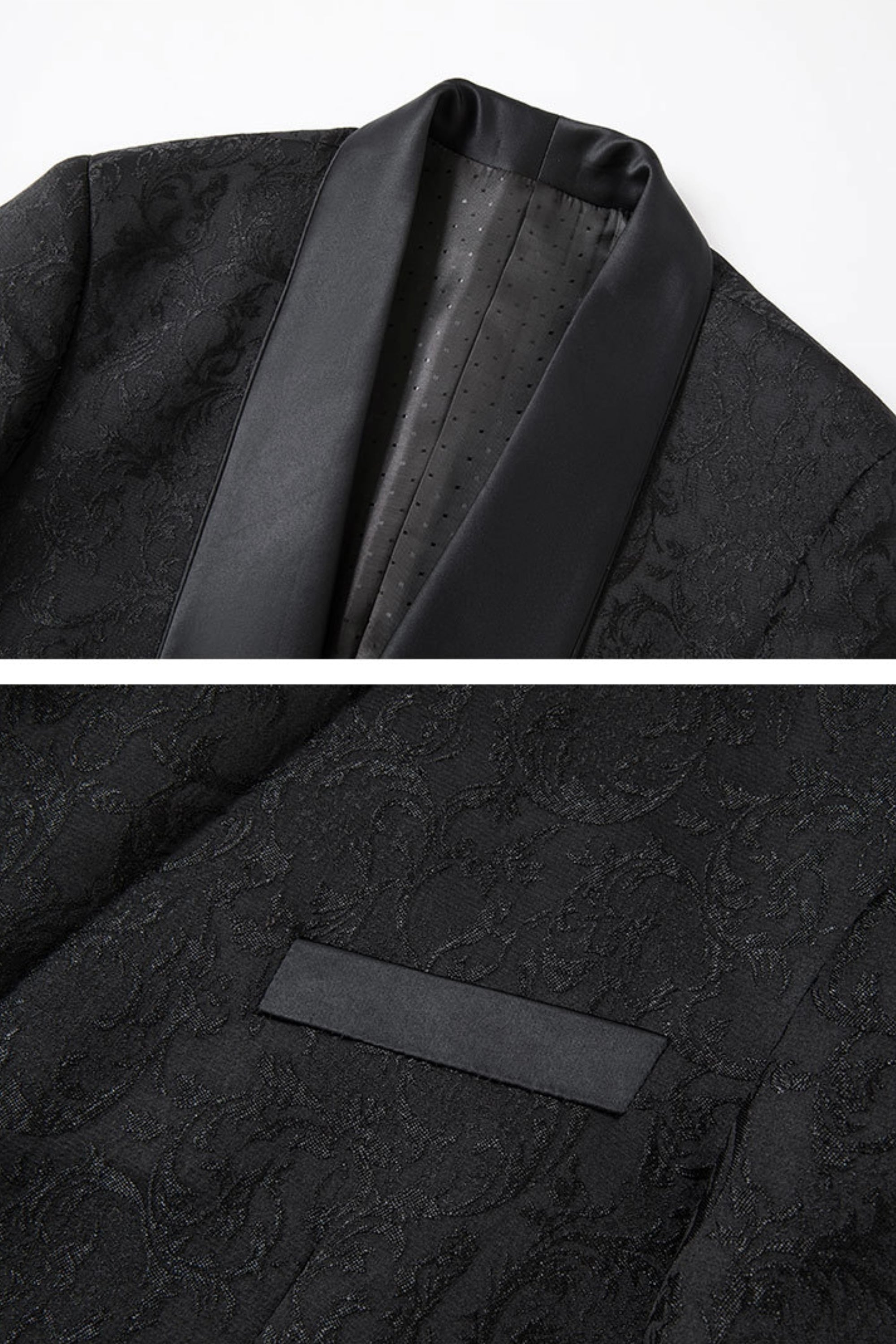 Smoking Slim Fit Jacquard Noir