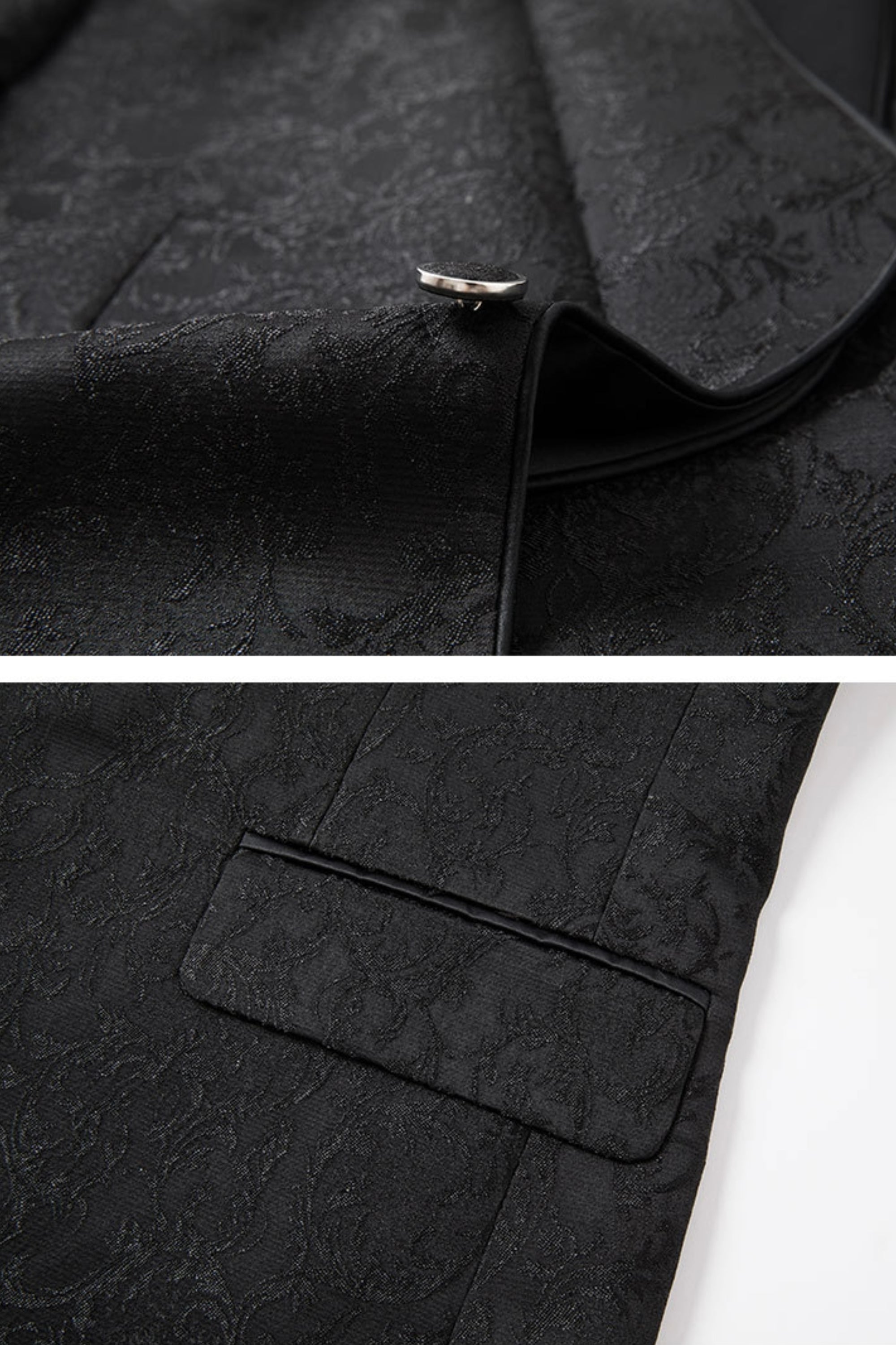 Smoking Slim Fit Jacquard Noir