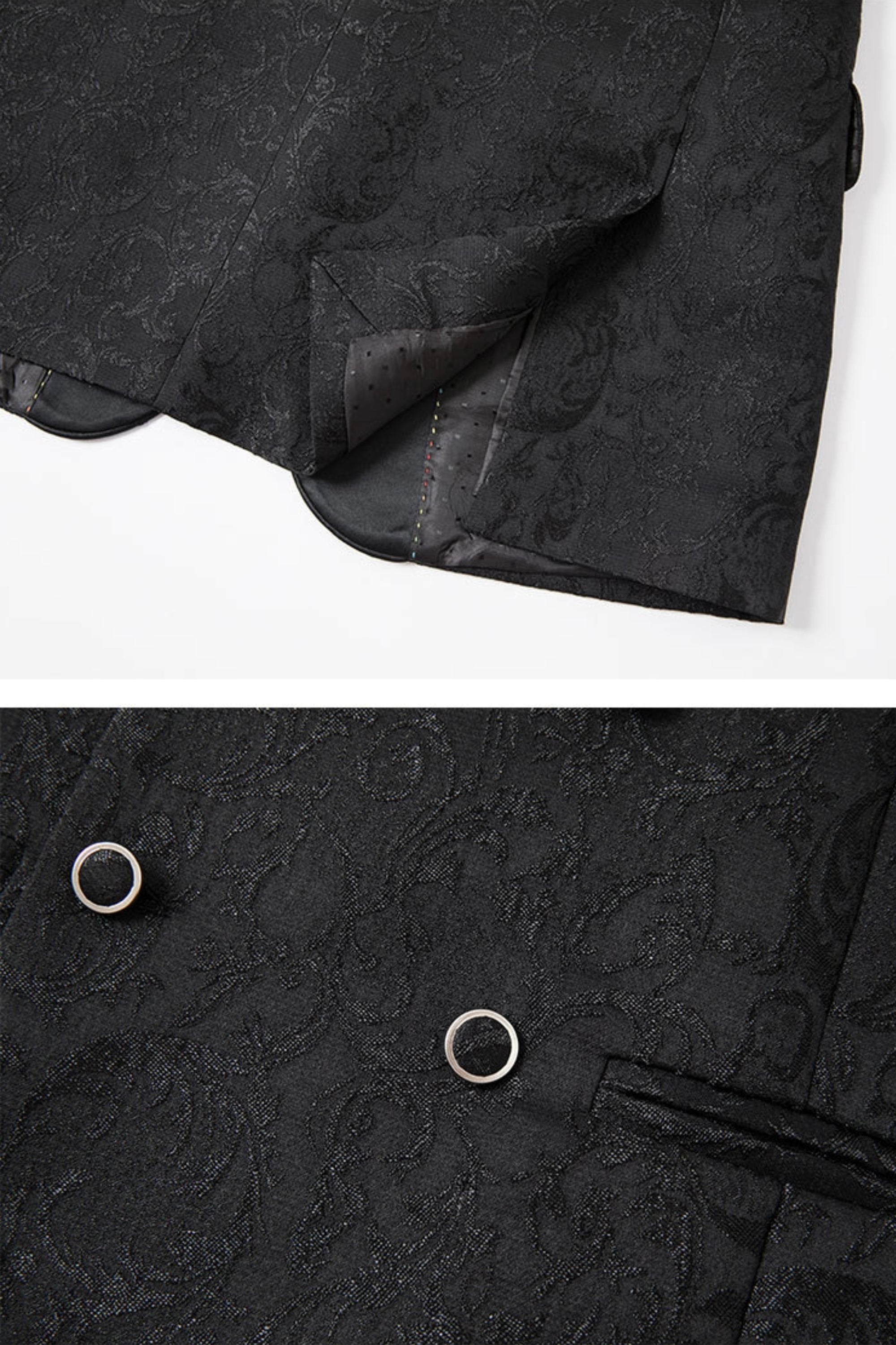 Smoking Slim Fit Jacquard Noir